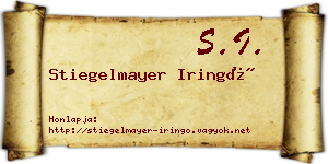 Stiegelmayer Iringó névjegykártya